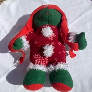 Fiesta Bear Claw Machine Edition Christmas Holiday Teddy Bear Red Green White